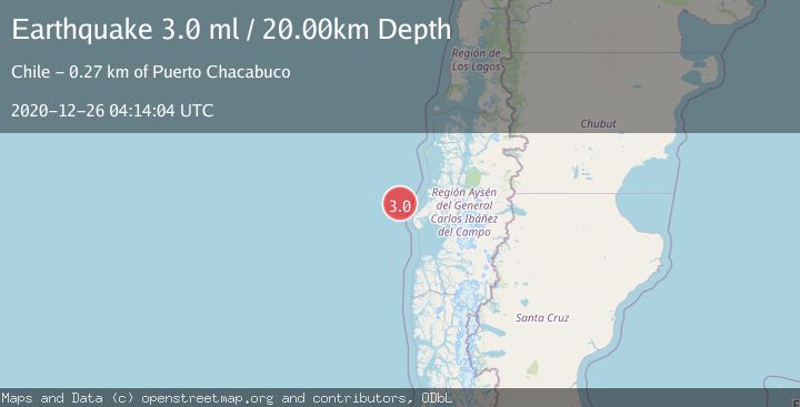Map of OFF COAST OF AISEN, CHILE