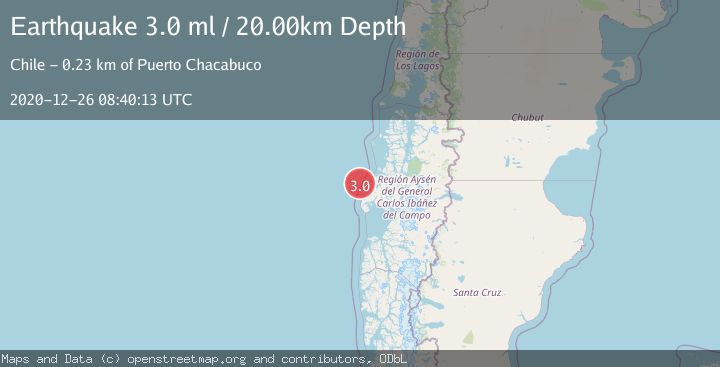 Map of NEAR COAST OF AISEN, CHILE