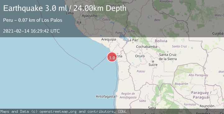 Map of OFF COAST OF TARAPACA, CHILE