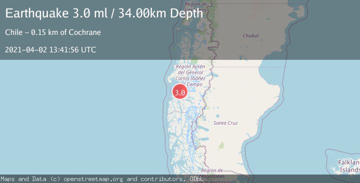 Map of NEAR COAST OF AISEN, CHILE