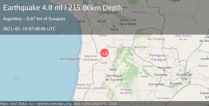 Map of JUJUY, ARGENTINA