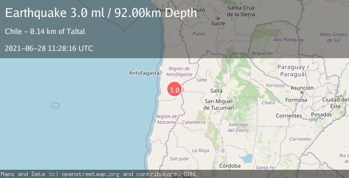 Map of ANTOFAGASTA, CHILE