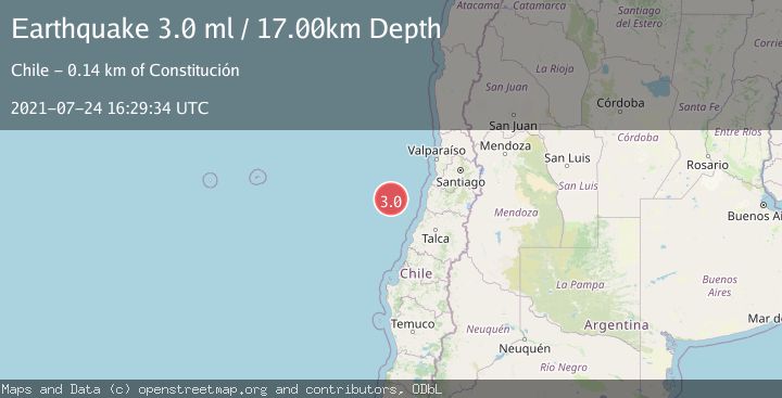 Map of OFF COAST OF O'HIGGINS, CHILE