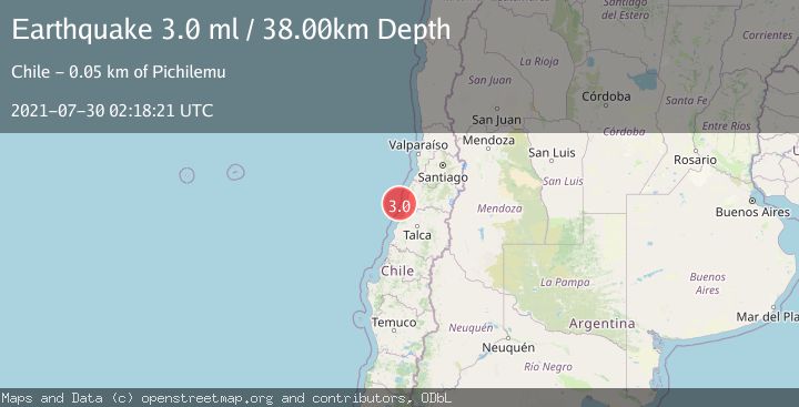 Map of OFFSHORE MAULE, CHILE