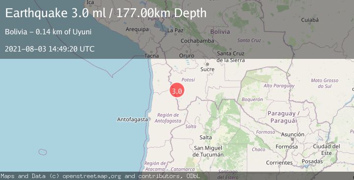 Map of POTOSI, BOLIVIA