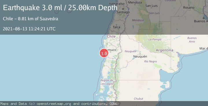 Map of OFFSHORE ARAUCANIA, CHILE