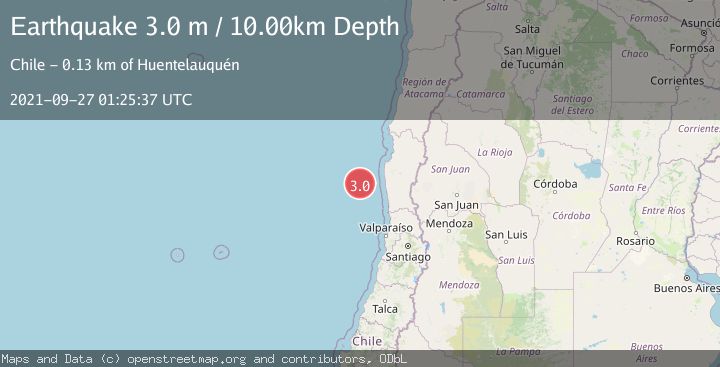 Map of OFF COAST OF COQUIMBO, CHILE