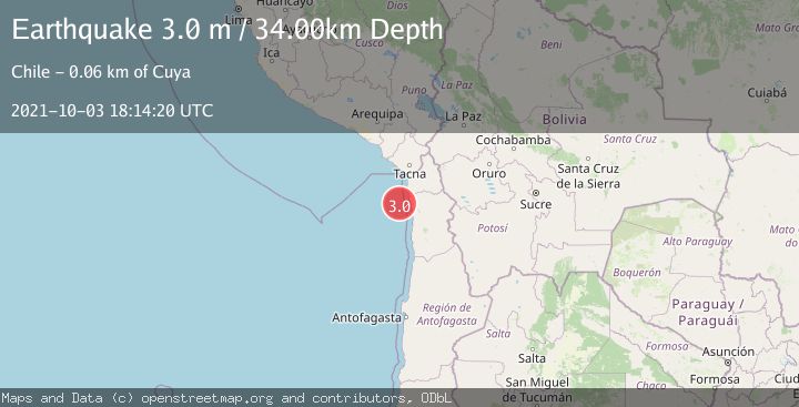 Map of OFFSHORE TARAPACA, CHILE