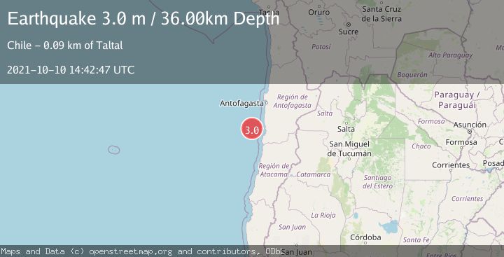 Map of OFF COAST OF ANTOFAGASTA, CHILE