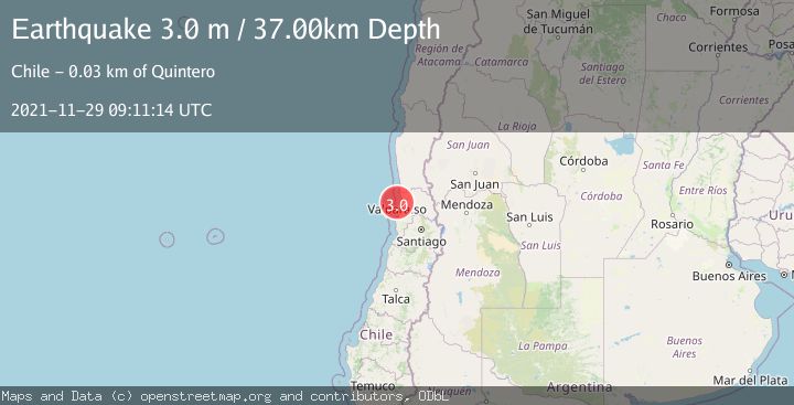 Map of OFFSHORE VALPARAISO, CHILE