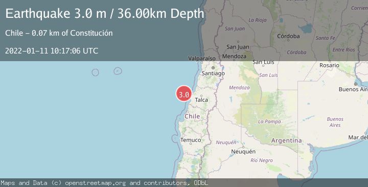 Map of OFFSHORE MAULE, CHILE