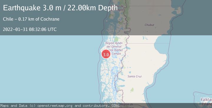 Map of NEAR COAST OF AISEN, CHILE