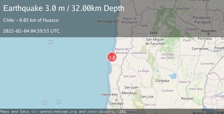 Map of OFFSHORE ATACAMA, CHILE