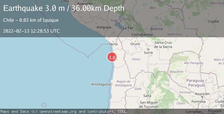 Map of OFFSHORE TARAPACA, CHILE