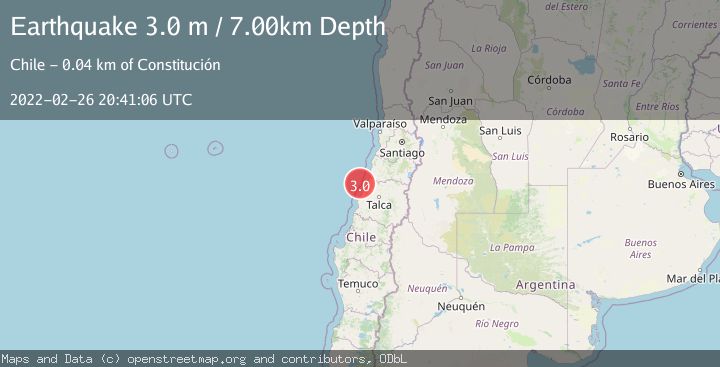 Map of OFFSHORE MAULE, CHILE