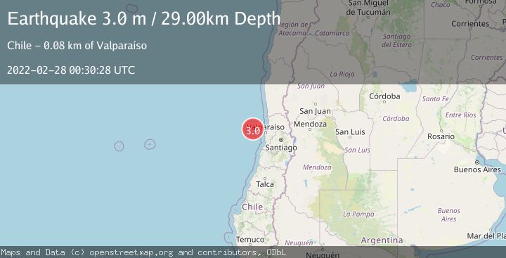 Map of OFFSHORE VALPARAISO, CHILE