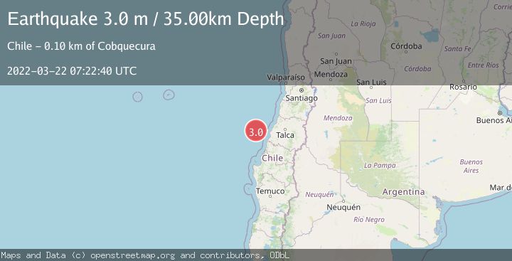 Map of OFFSHORE MAULE, CHILE