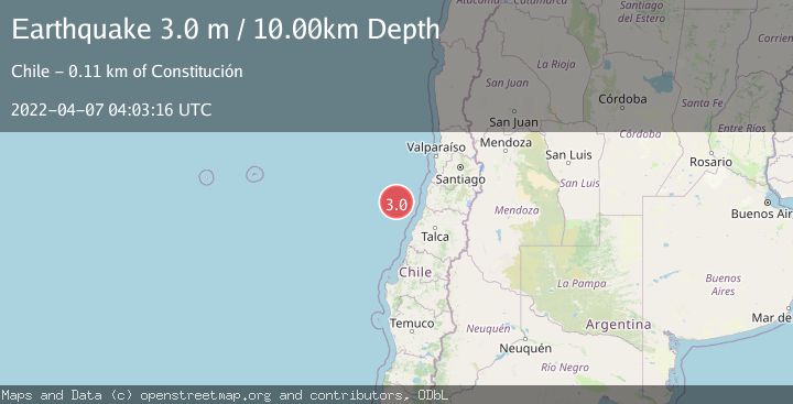 Map of OFFSHORE MAULE, CHILE