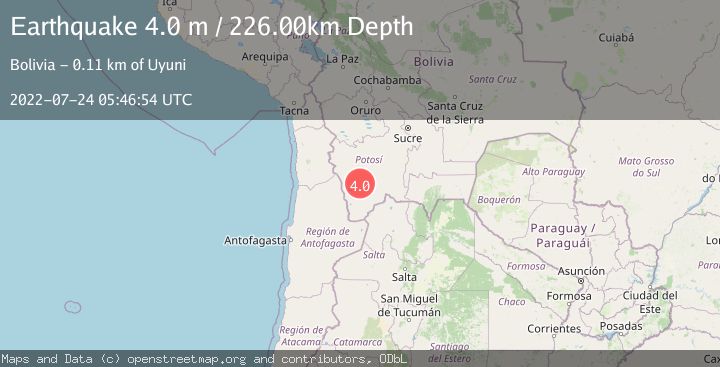 Map of POTOSI, BOLIVIA
