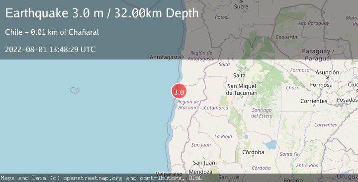 Map of OFFSHORE ATACAMA, CHILE
