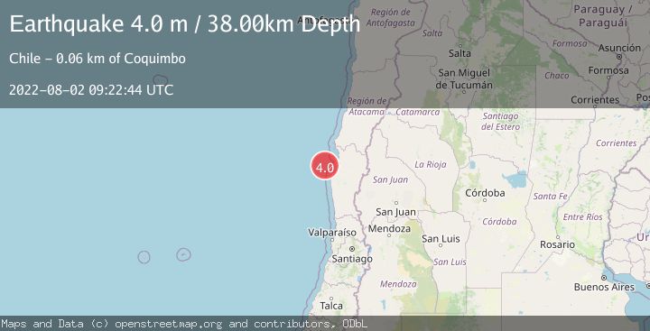 Map of OFFSHORE COQUIMBO, CHILE