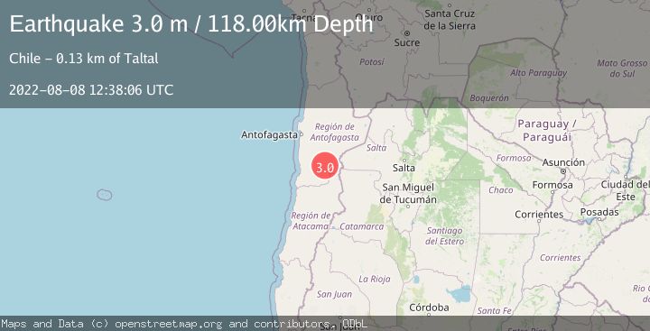 Map of ANTOFAGASTA, CHILE