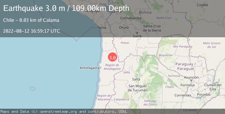 Map of ANTOFAGASTA, CHILE