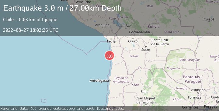 Map of OFFSHORE TARAPACA, CHILE