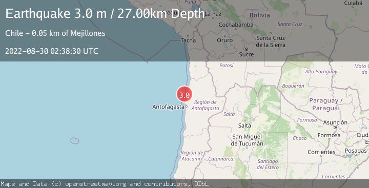 Map of OFFSHORE ANTOFAGASTA, CHILE