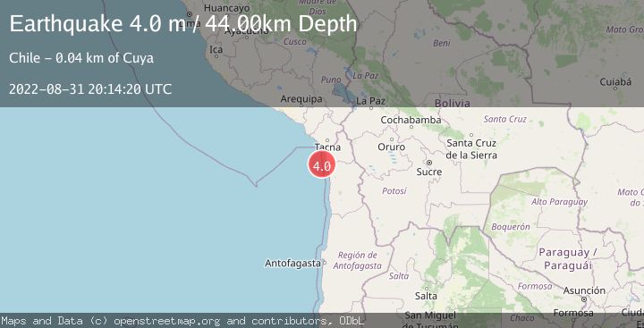 Map of OFFSHORE TARAPACA, CHILE