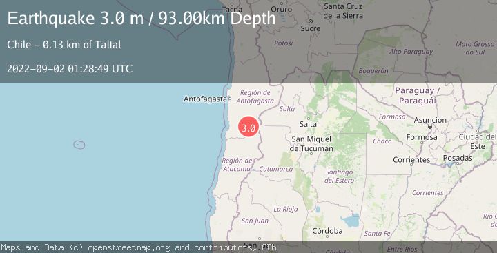 Map of ANTOFAGASTA, CHILE