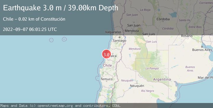 Map of OFFSHORE MAULE, CHILE