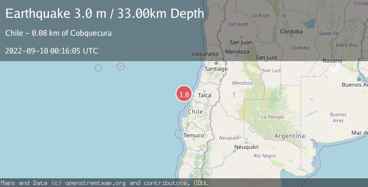 Map of OFFSHORE MAULE, CHILE