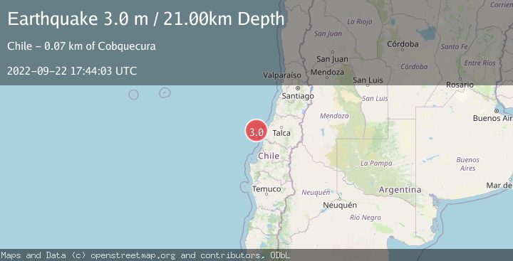 Map of OFFSHORE MAULE, CHILE