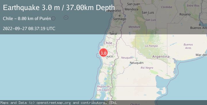 Map of ARAUCANIA, CHILE