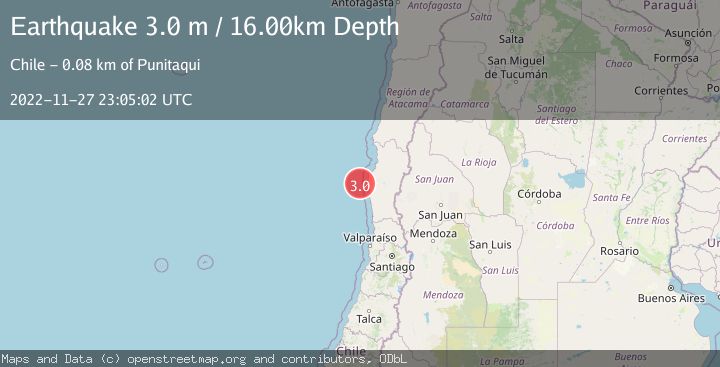 Map of OFFSHORE COQUIMBO, CHILE
