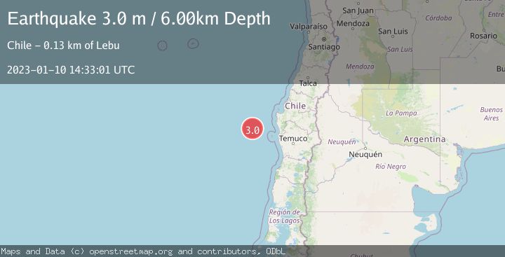 Map of OFF COAST OF BIO-BIO, CHILE
