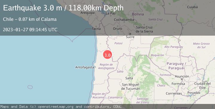 Map of ANTOFAGASTA, CHILE