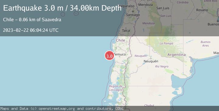 Map of OFFSHORE ARAUCANIA, CHILE