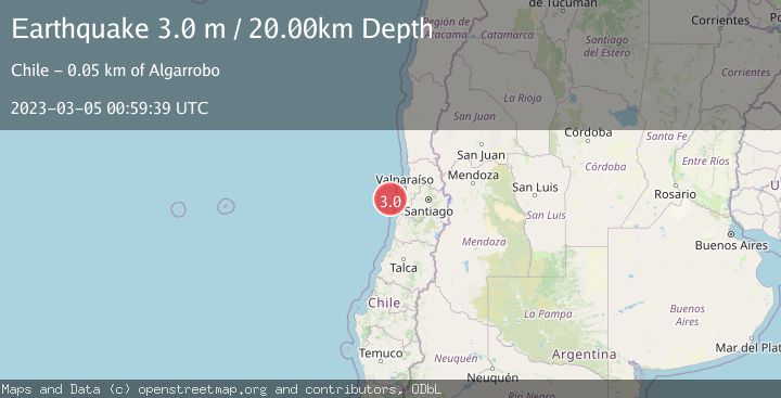Map of OFFSHORE VALPARAISO, CHILE