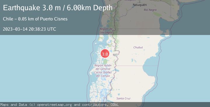 Map of NEAR COAST OF AISEN, CHILE