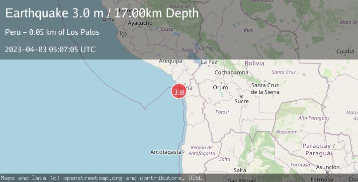 Map of OFFSHORE TARAPACA, CHILE