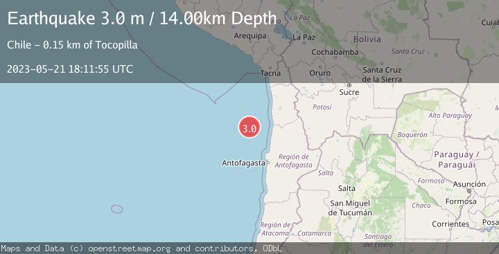 Map of OFF COAST OF ANTOFAGASTA, CHILE
