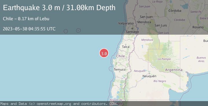 Map of OFF COAST OF BIO-BIO, CHILE