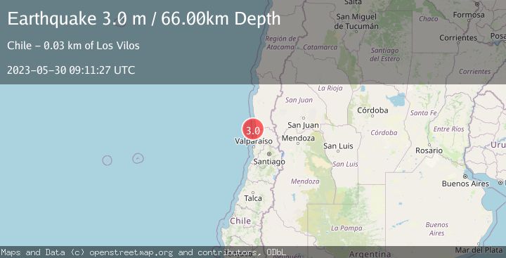 Map of OFFSHORE COQUIMBO, CHILE