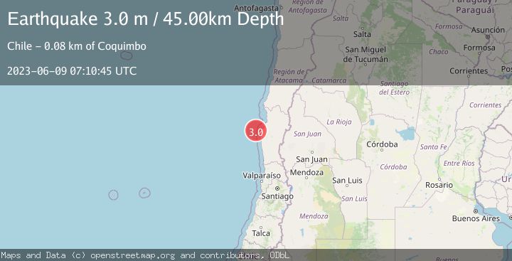 Map of OFFSHORE COQUIMBO, CHILE