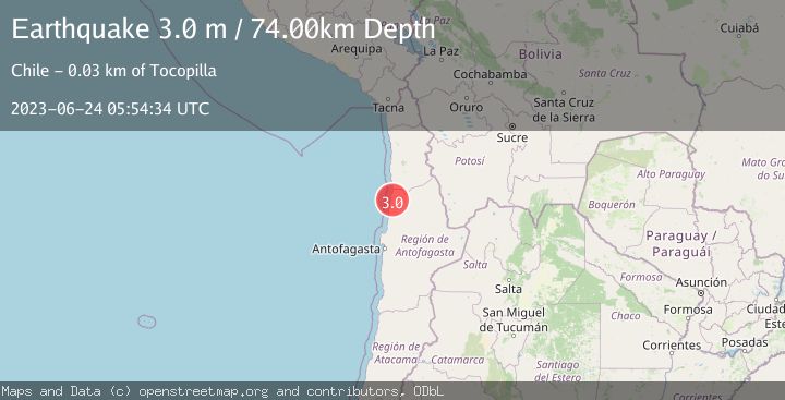 Map of ANTOFAGASTA, CHILE