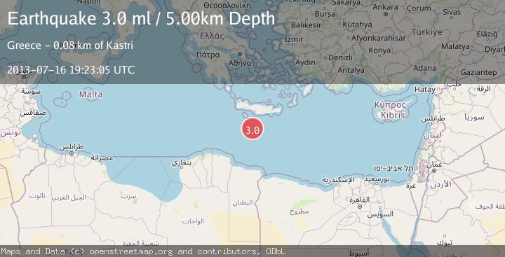 Map of CRETE, GREECE
