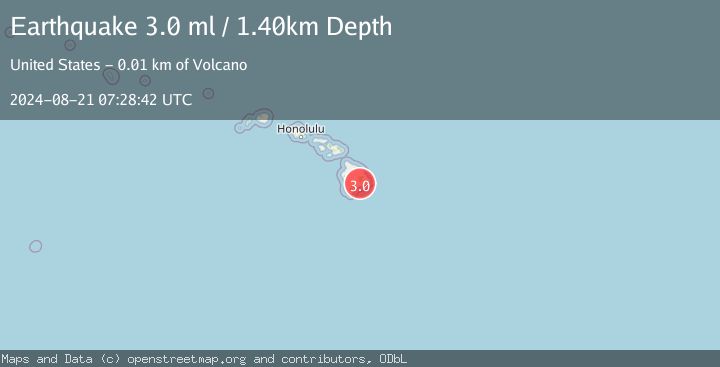 Map of ISLAND OF HAWAII, HAWAII