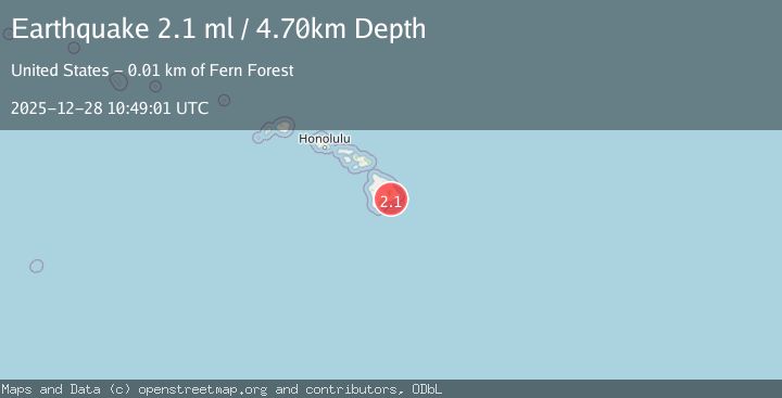 Map of ISLAND OF HAWAII, HAWAII